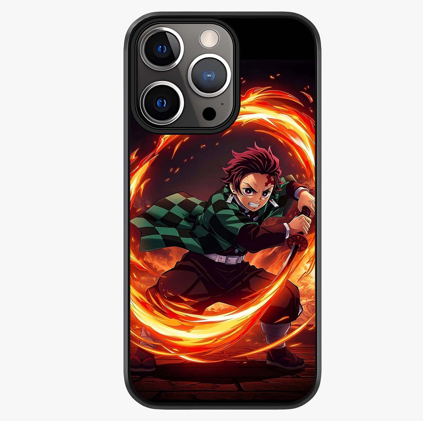 Blazing Sword Resolve Glass Case showing full back design in clean flat view with glossy glass finish.