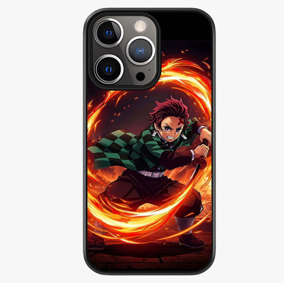 Blazing Sword Resolve Glass Case showing full back design in clean flat view with glossy glass finish.