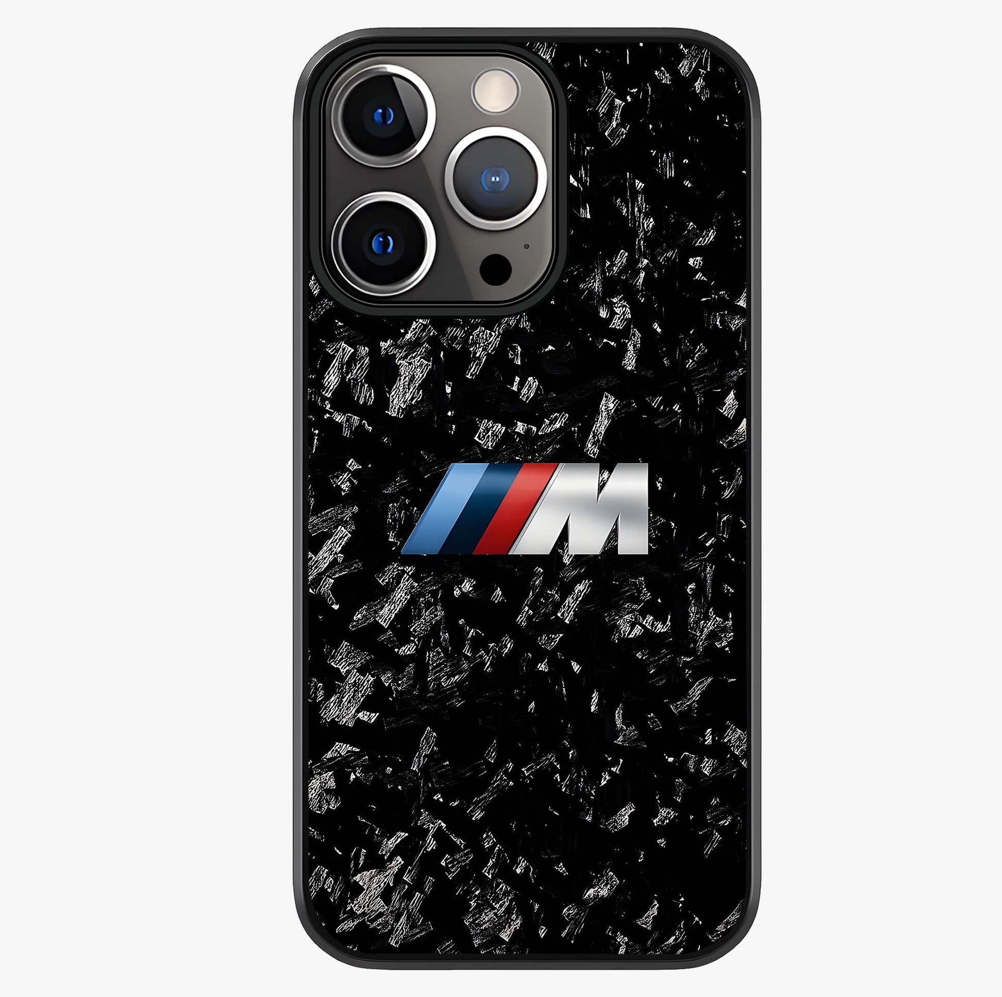 Carbon Speed Mark Glass Case showing full back design in clean flat view with glossy glass finish.