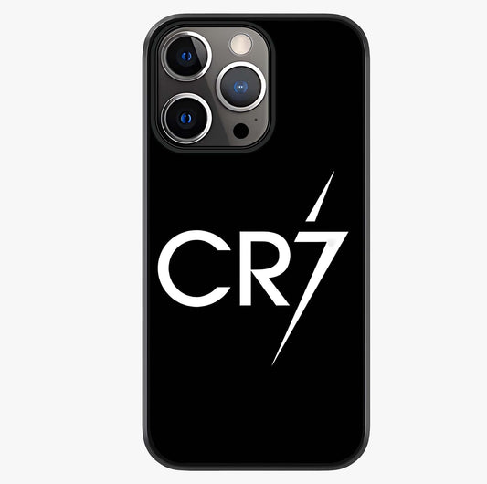Cr7 Elite Strike Glass Case showing full back design in clean flat view with glossy glass finish.