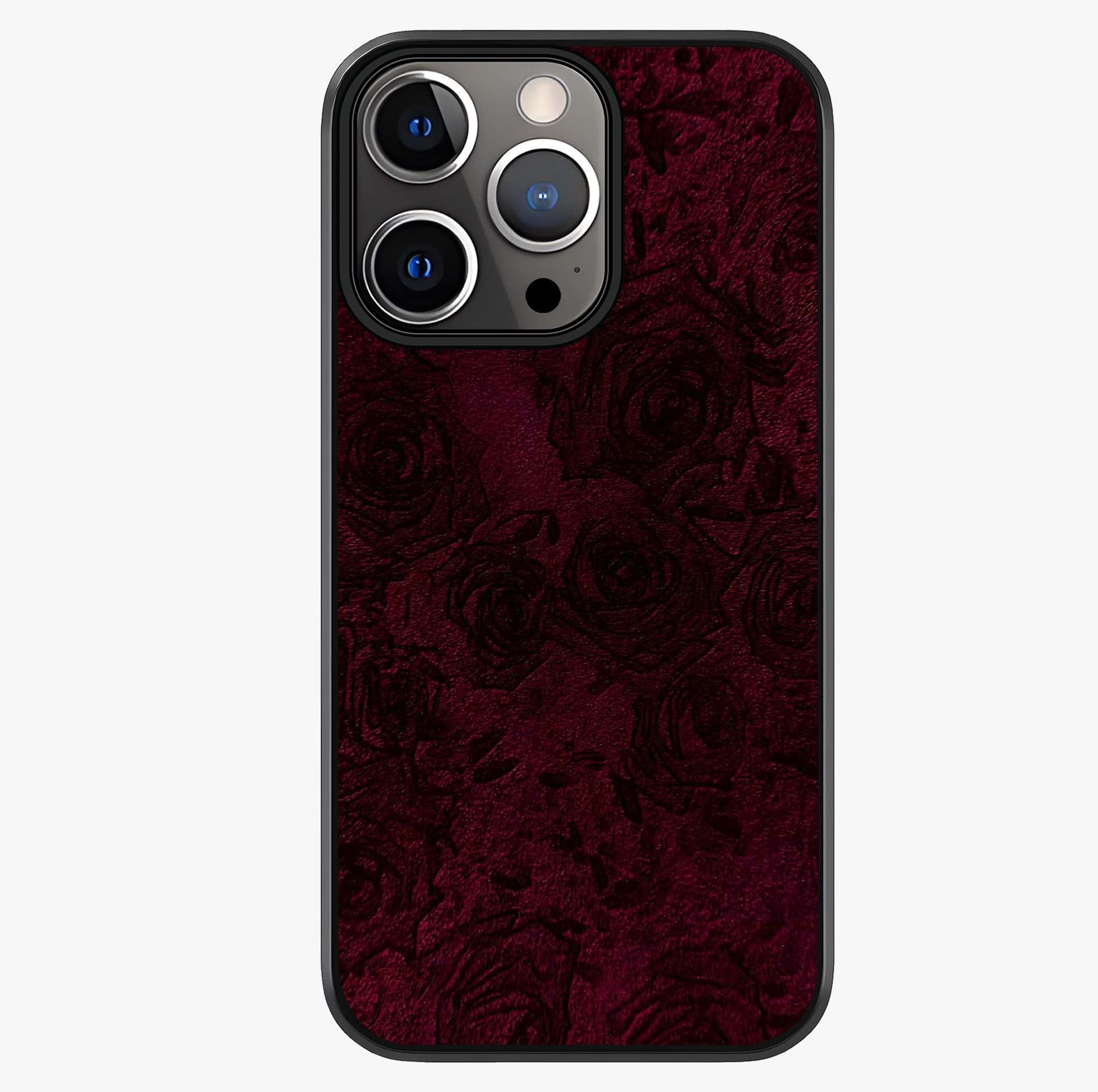 Crimson Fade Flow Glass Case showing full back design in clean flat view with glossy glass finish.
