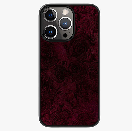 Crimson Fade Flow Glass Case showing full back design in clean flat view with glossy glass finish.