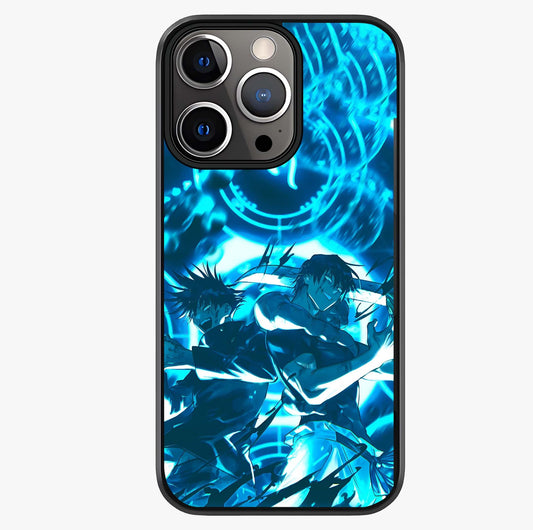 Cursed Energy Clash Glass Case showing full back design in clean flat view with glossy glass finish.