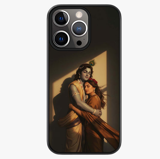 Divine Eternal Love Glass Case showing full back design in clean flat view with glossy glass finish.
