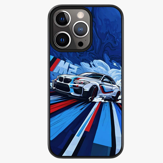Drift Power Rush Glass Case showing full back design in clean flat view with glossy glass finish.