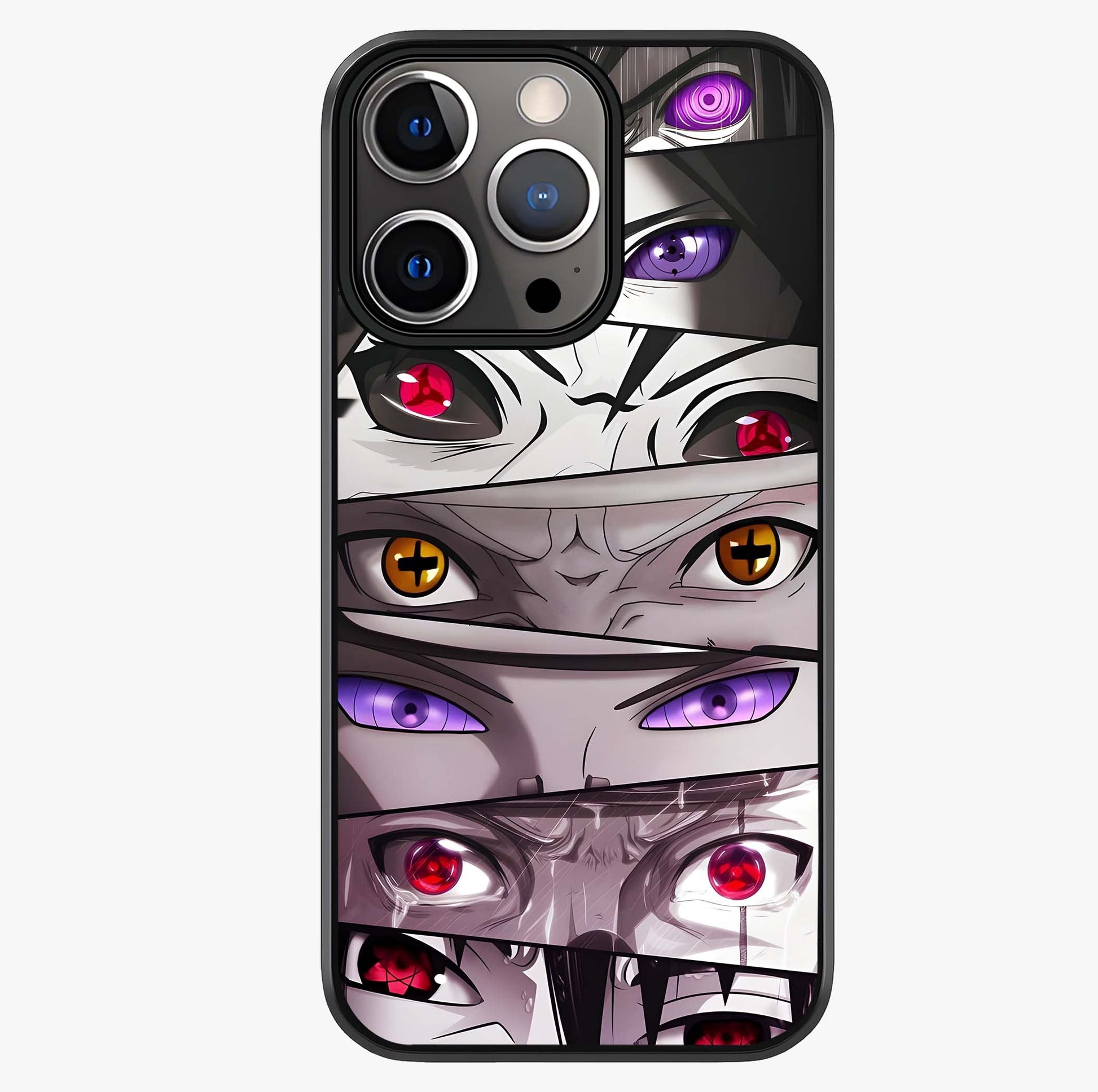 Eyes Of Destiny Glass Case showing full back design in clean flat view with glossy glass finish.