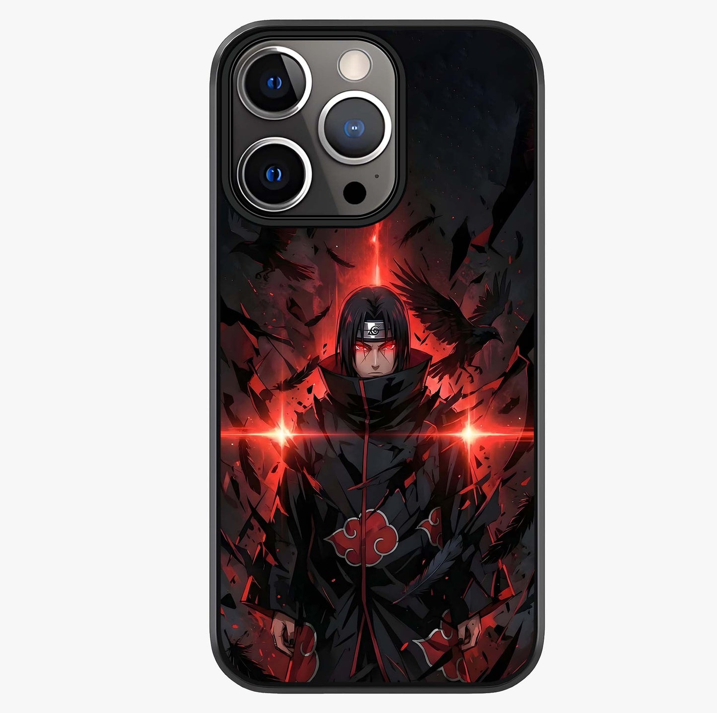 Focused Blade Discipline Glass Case showing full back design in clean flat view with glossy glass finish.