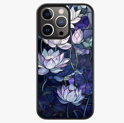 Gloss Petal Rush Glass Case showing full back design in clean flat view with glossy glass finish.