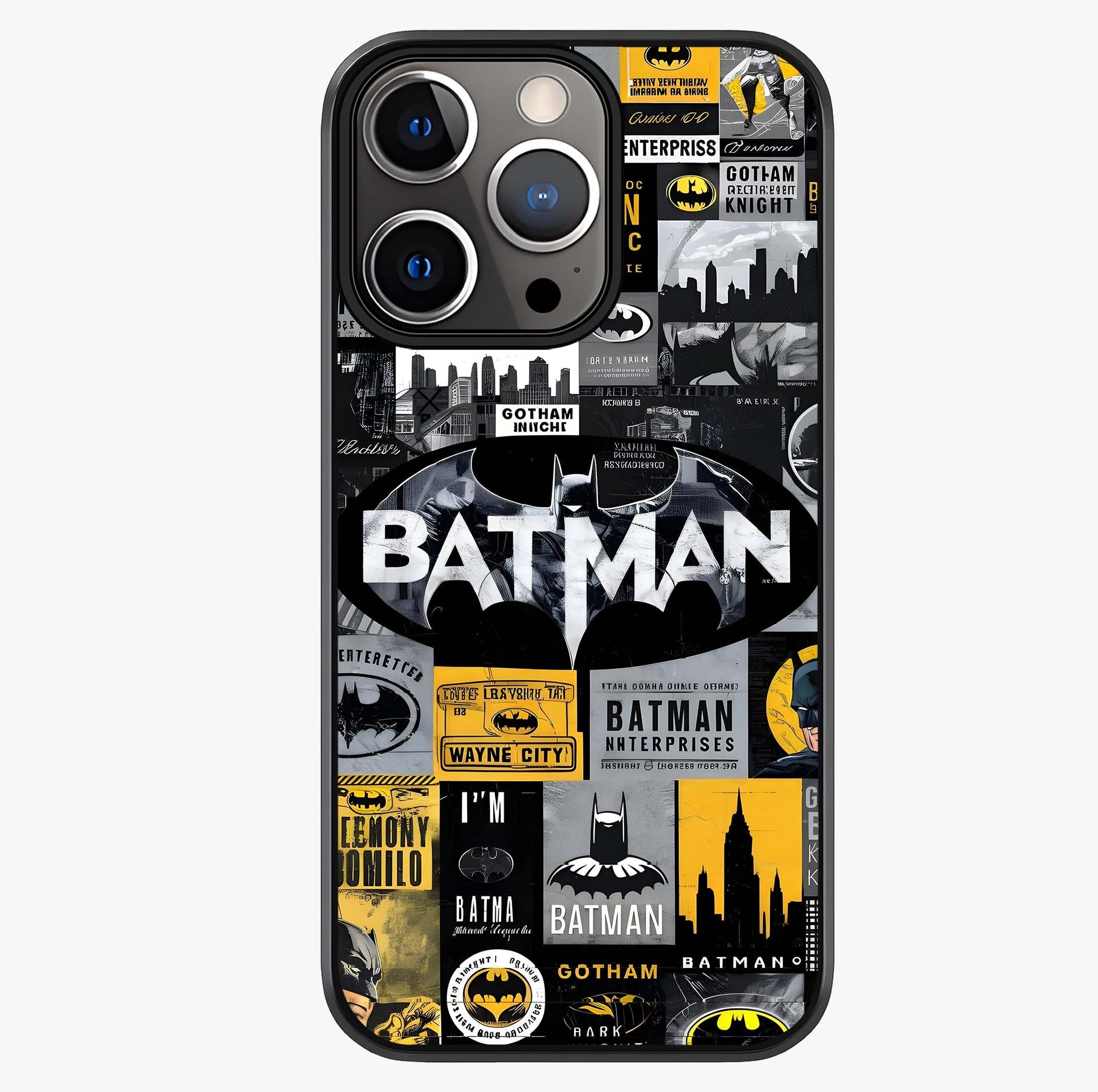 Knight Gotham Rise Glass Case showing full back design in clean flat view with glossy glass finish.