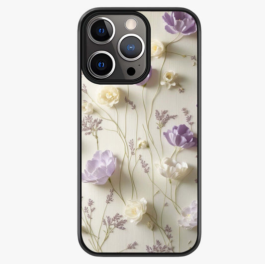 Lilac Breeze Harmony Glass Case showing full back design in clean flat view with glossy glass finish.