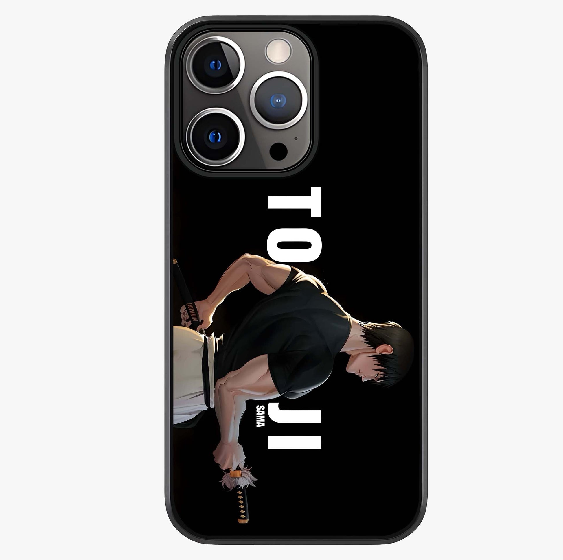 Midnight Blade Resolve Glass Case showing full back design in clean flat view with glossy glass finish.