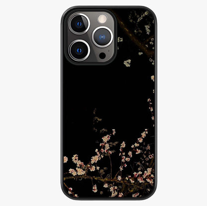 Petal Moon Light With Custom Name Glass Case showing full back design in clean flat view with glossy glass finish.