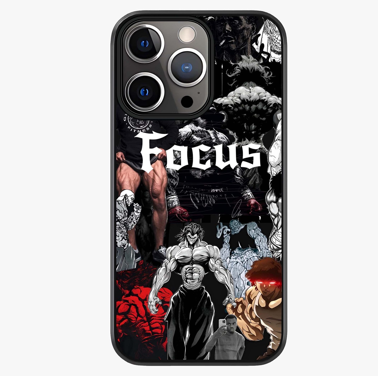 Relentless Power Focus Glass Case showing full back design in clean flat view with glossy glass finish.