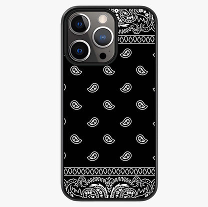 Retro Rebel Threads Glass Case showing full back design in clean flat view with glossy glass finish.