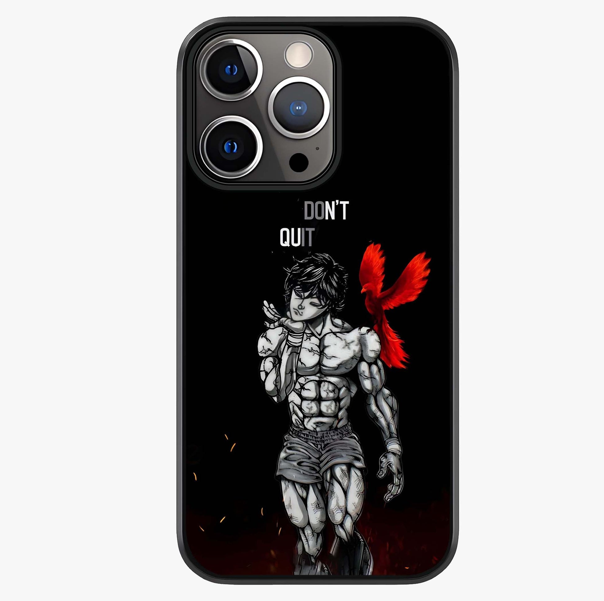 Rise Beyond Limits Glass Case showing full back design in clean flat view with glossy glass finish.