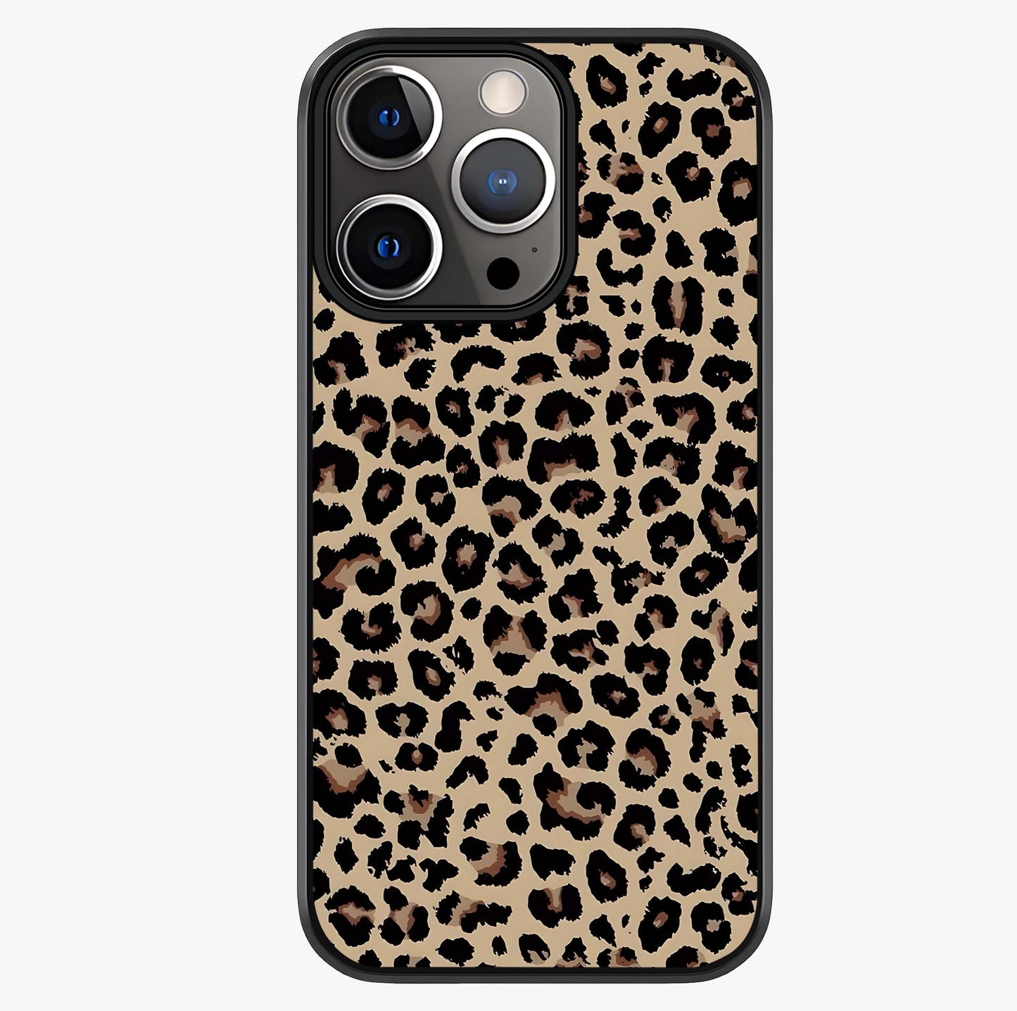 Savage Chic Pattern Glass Case showing full back design in clean flat view with glossy glass finish.