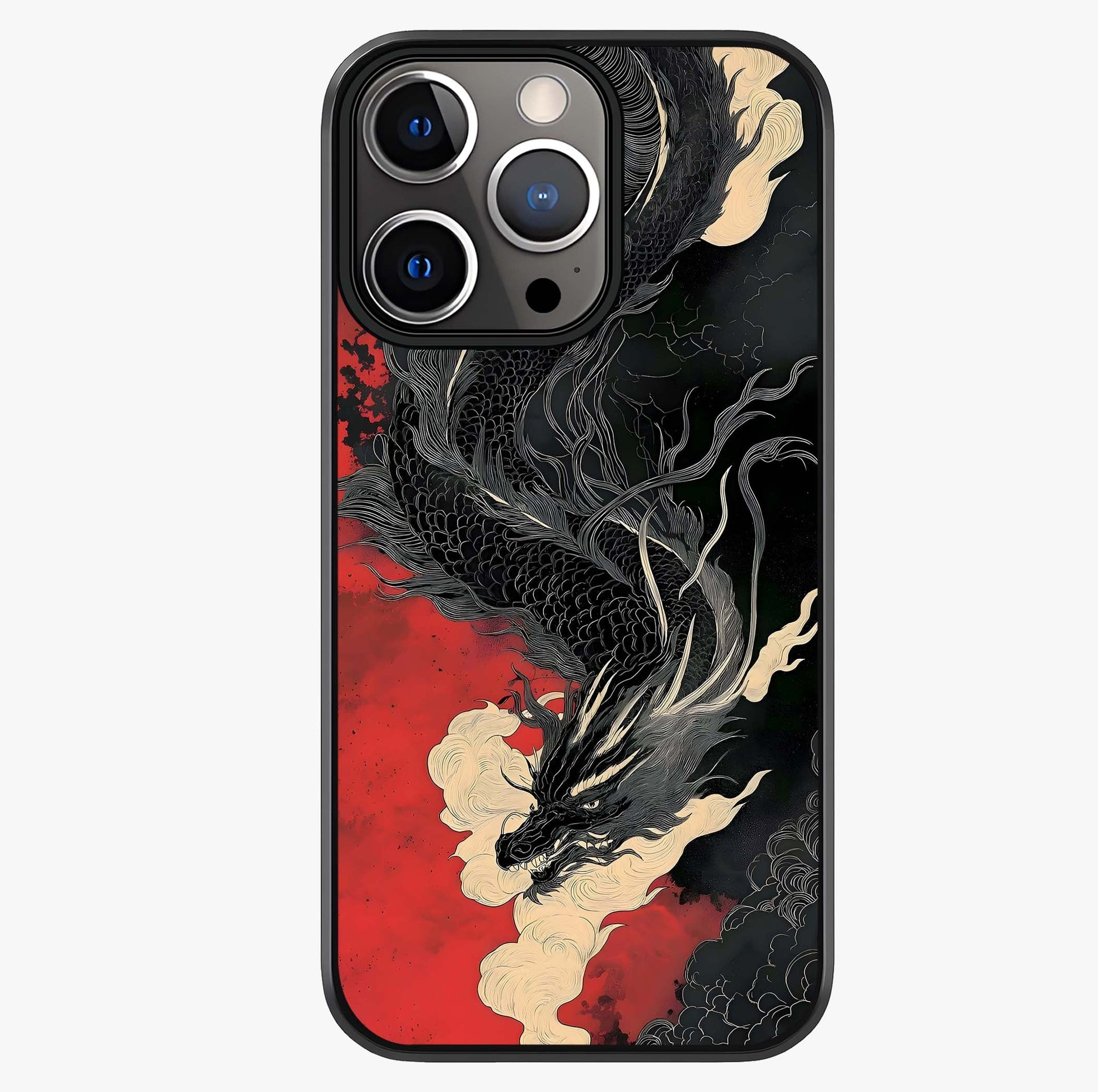 Shadow Dragon Fury Glass Case showing full back design in clean flat view with glossy glass finish.