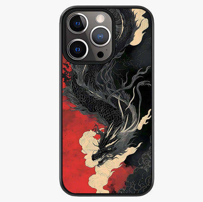 Shadow Dragon Fury Glass Case showing full back design in clean flat view with glossy glass finish.