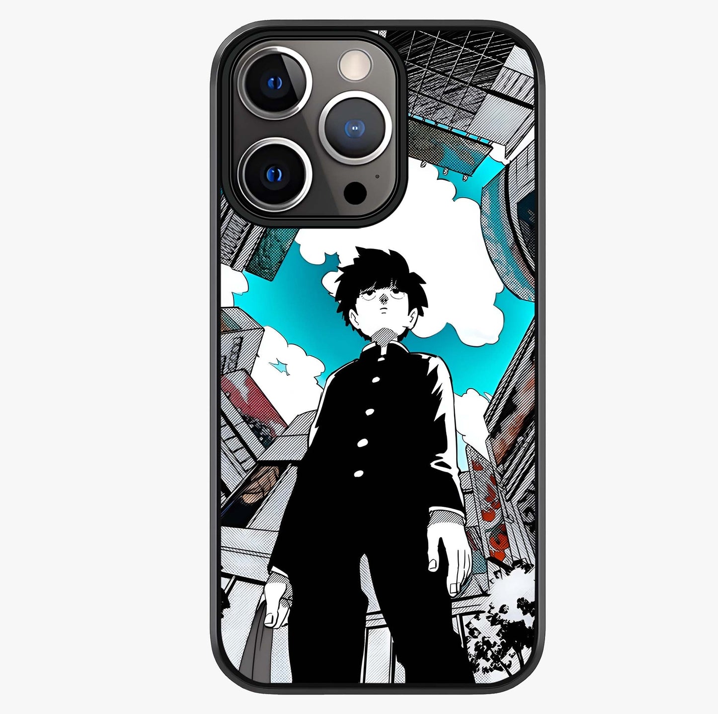 Silent Psychic Awakening Glass Case showing full back design in clean flat view with glossy glass finish.