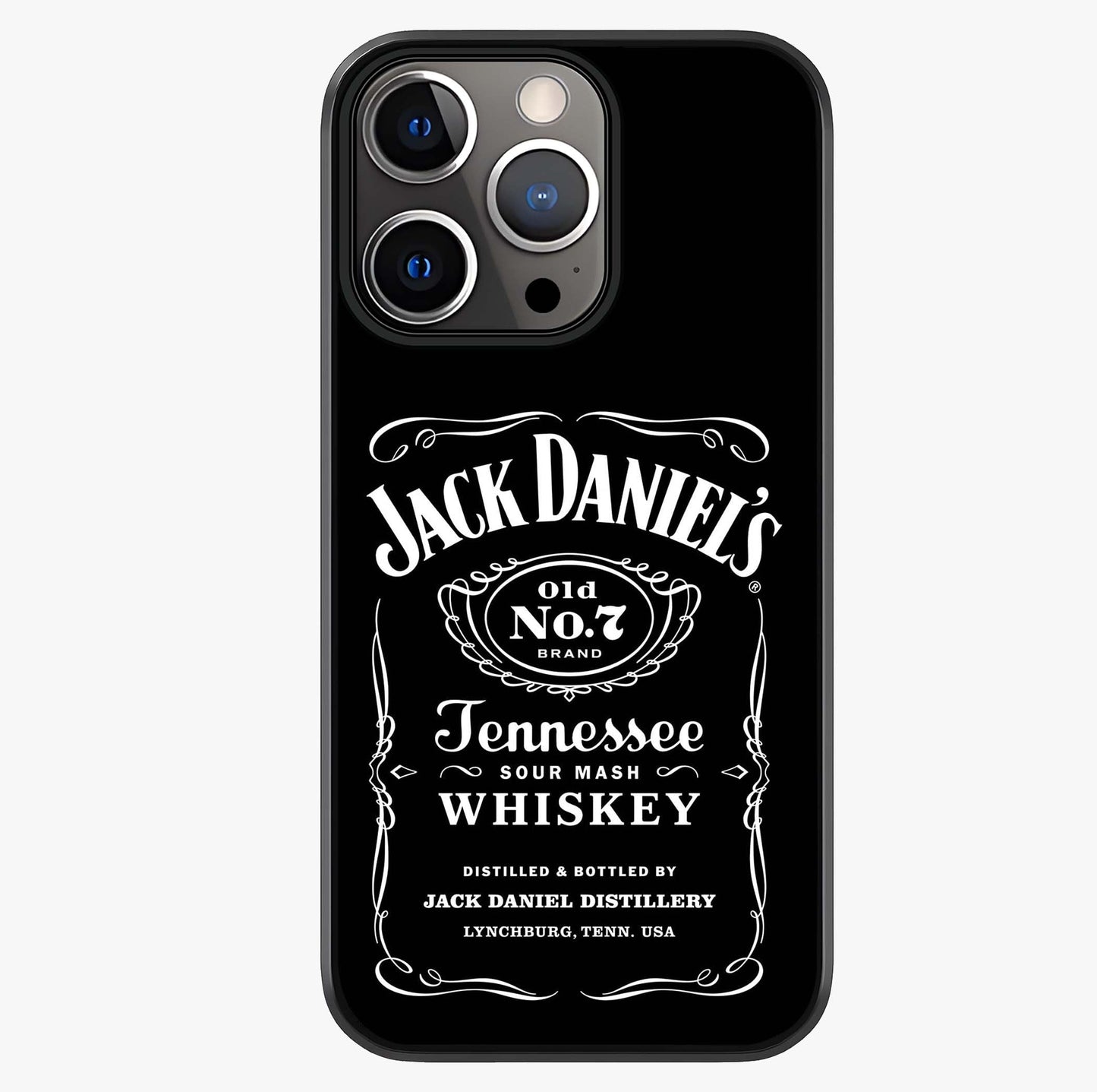 Vintage Whiskey Heritage Glass Case showing full back design in clean flat view with glossy glass finish.