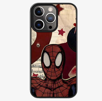 Web Warrior Vibes Glass Case showing full back design in clean flat view with glossy glass finish.
