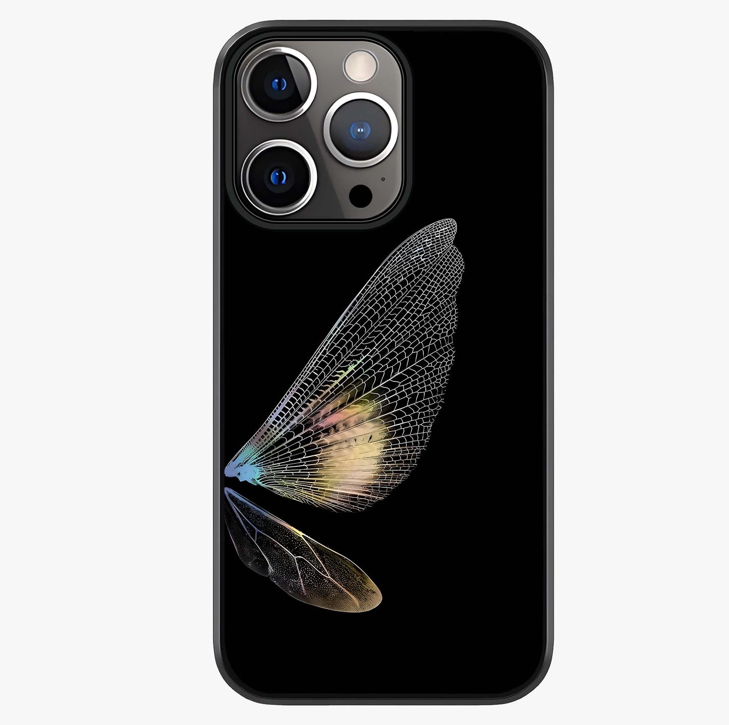 Whispers Of Wings Glass Case showing full back design in clean flat view with glossy glass finish.
