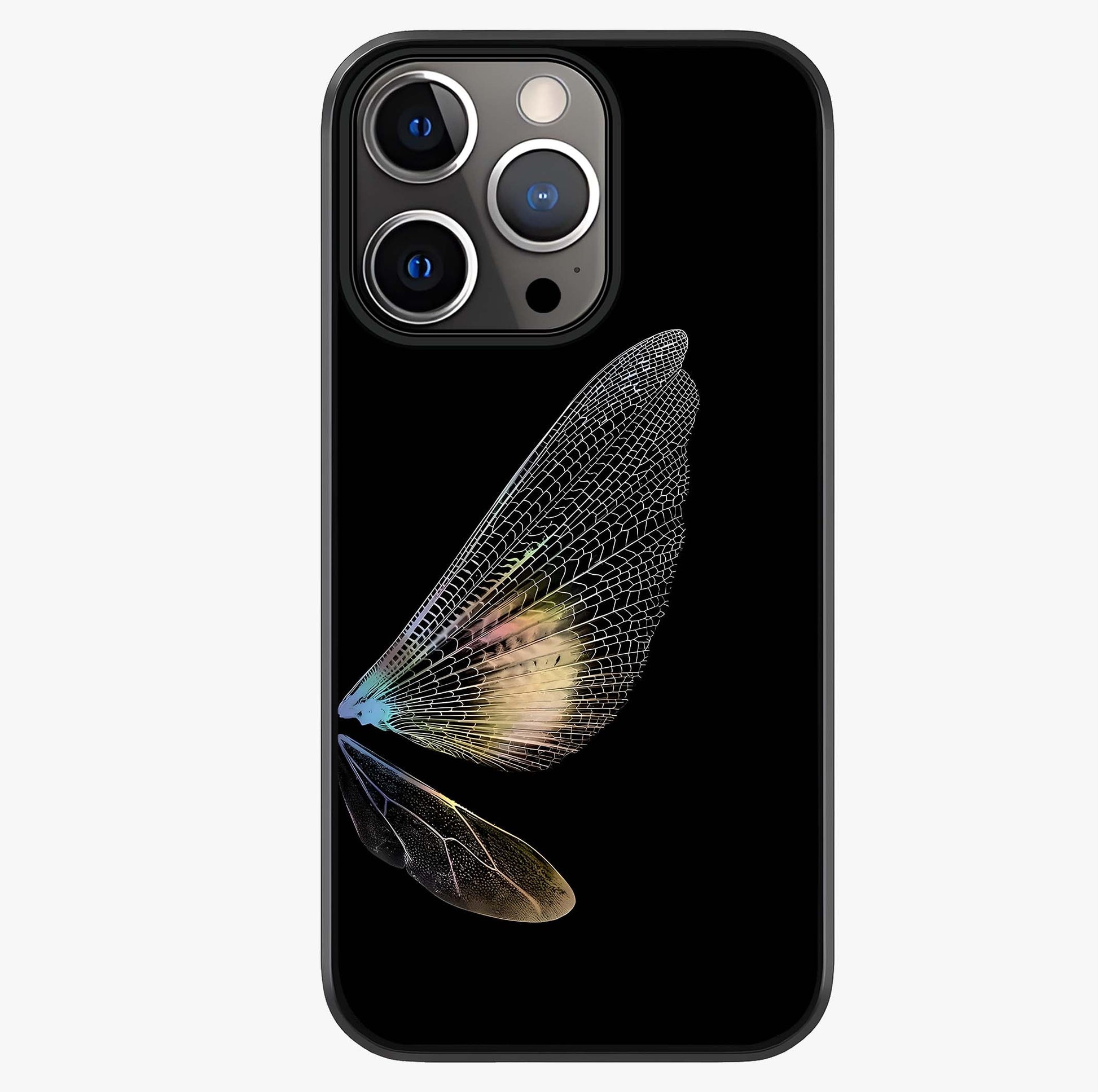 Whispers Of Wings Glass Case showing full back design in clean flat view with glossy glass finish.