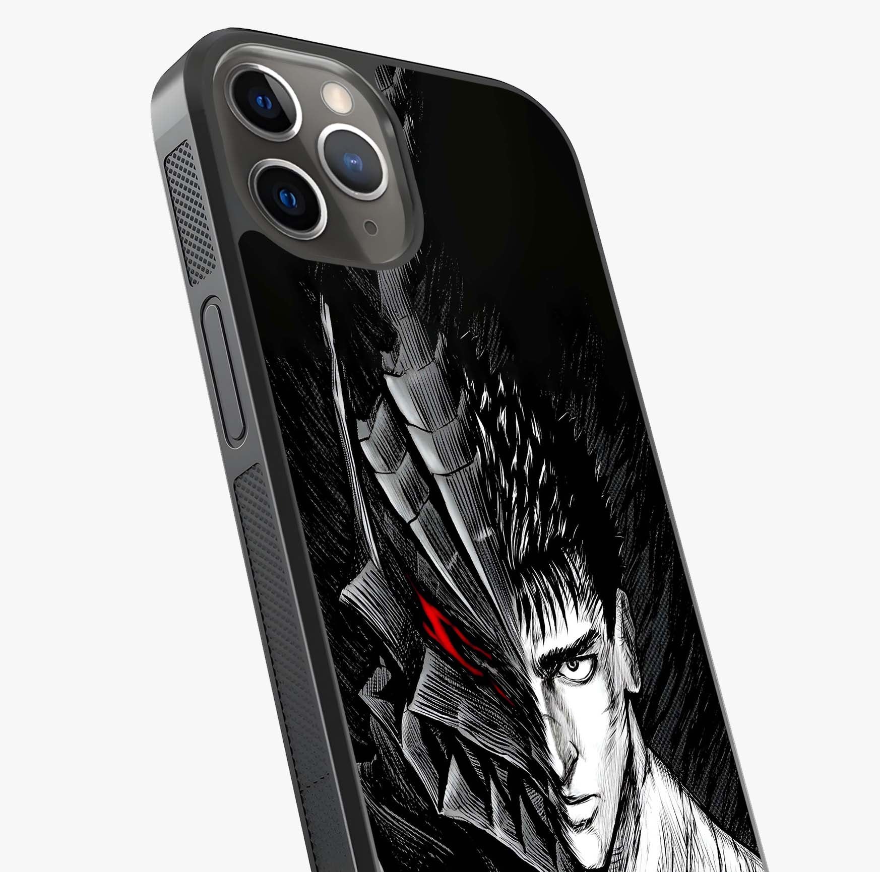 Berserker Blood Oath Glass Case captured at a warm angle highlighting gloss, texture and premium glass finish.