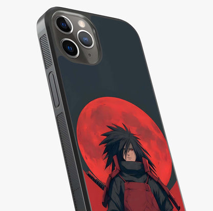 Crimson Moon Warlord Glass Case captured at a warm angle highlighting gloss, texture and premium glass finish.