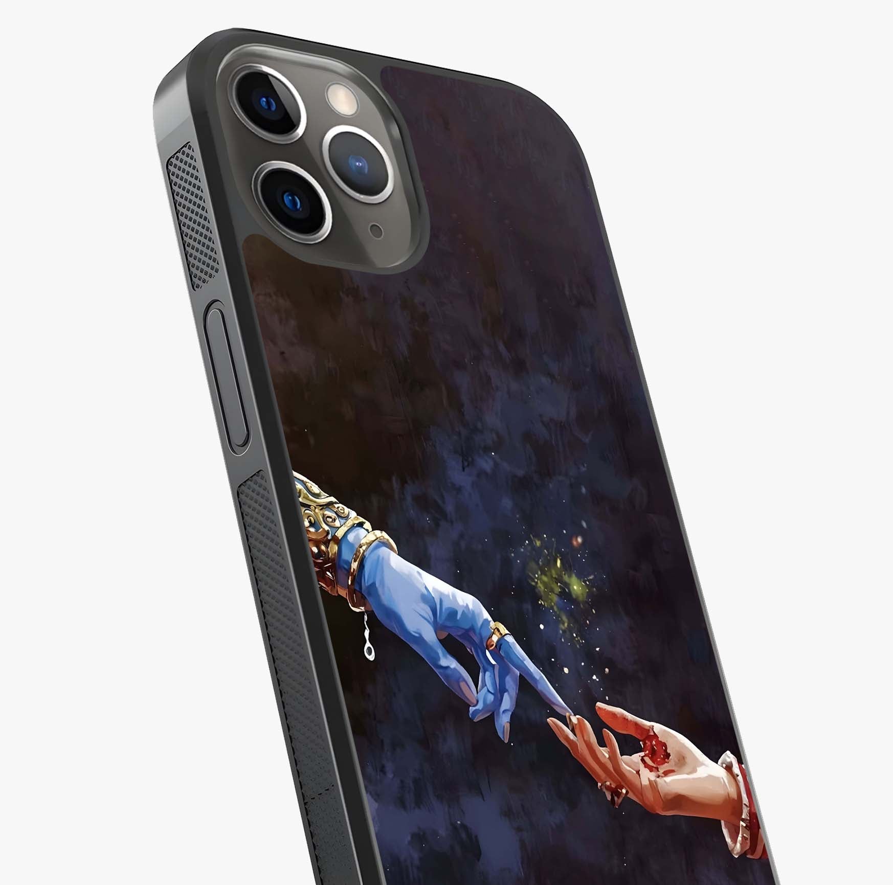 Divine Touch Eternal Glass Case captured at a warm angle highlighting gloss, texture and premium glass finish.