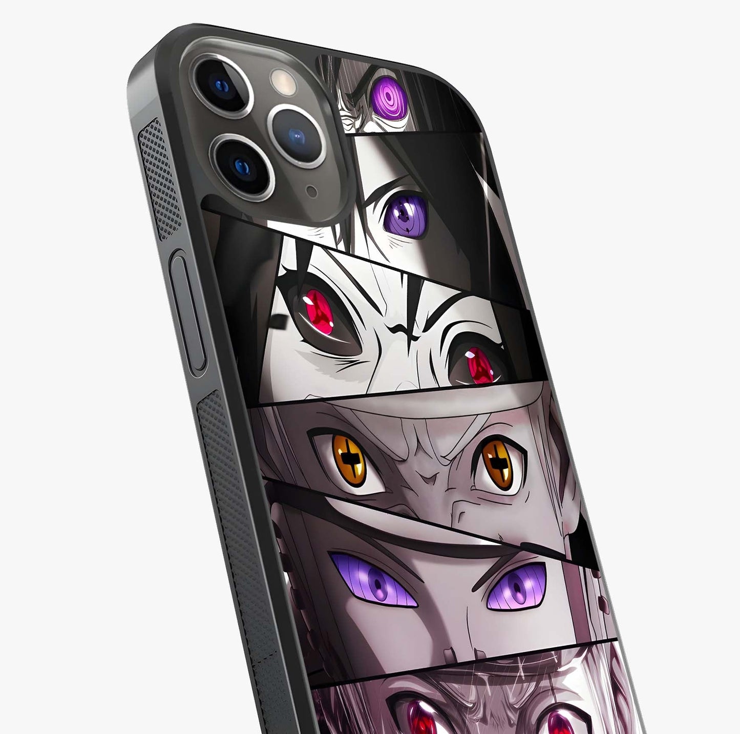 Eyes Of Destiny Glass Case captured at a warm angle highlighting gloss, texture and premium glass finish.