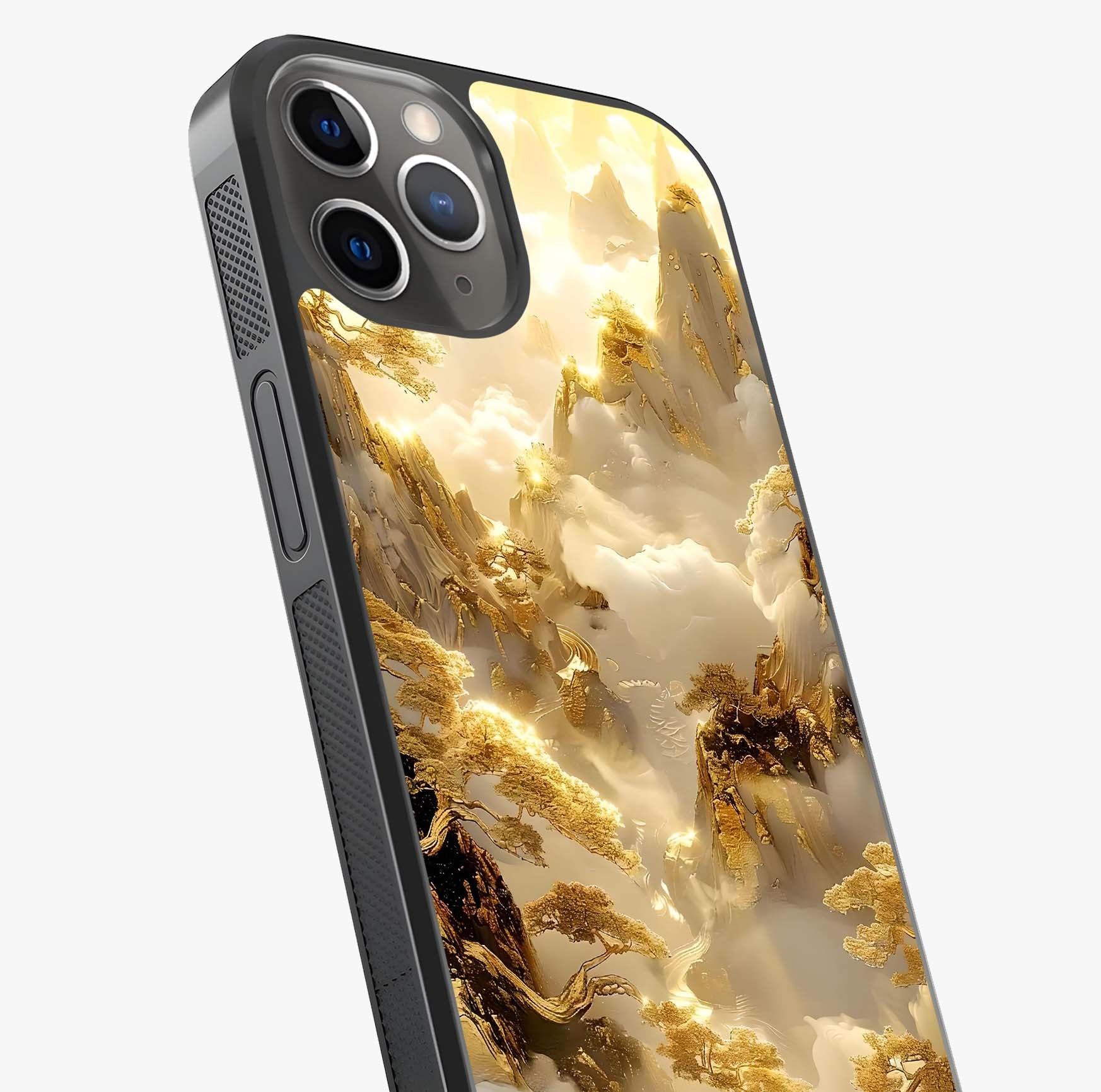 Gates Of Illumination Glass Case captured at a warm angle highlighting gloss, texture and premium glass finish.