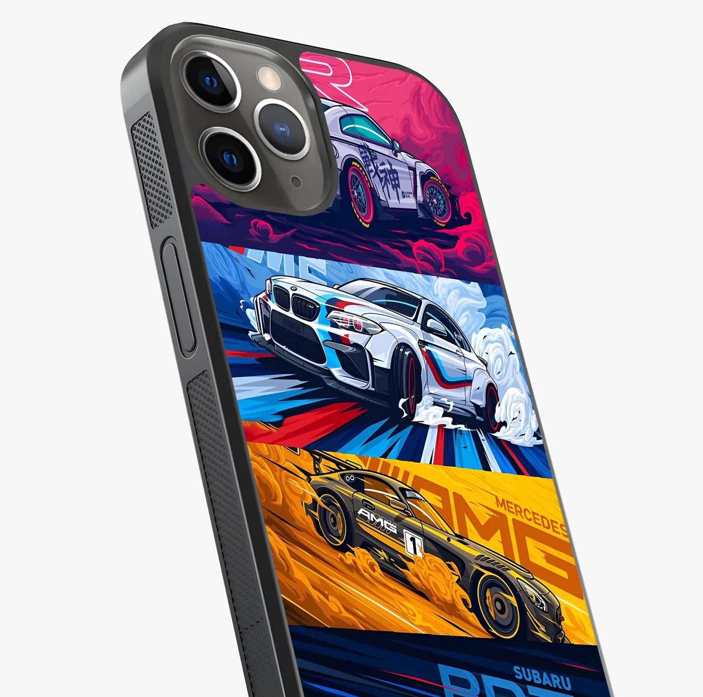 Jdm Sports Car Glass Case captured at a warm angle highlighting gloss, texture and premium glass finish.