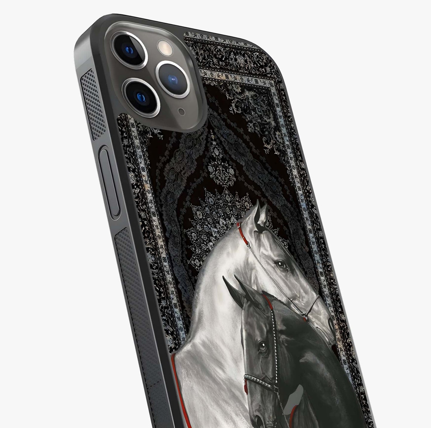 Majestic Ride Legacy Glass Case captured at a warm angle highlighting gloss, texture and premium glass finish.