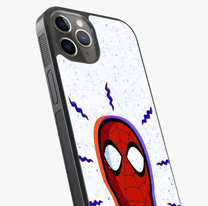 Omg Spiderman Glass Case captured at a warm angle highlighting gloss, texture and premium glass finish.