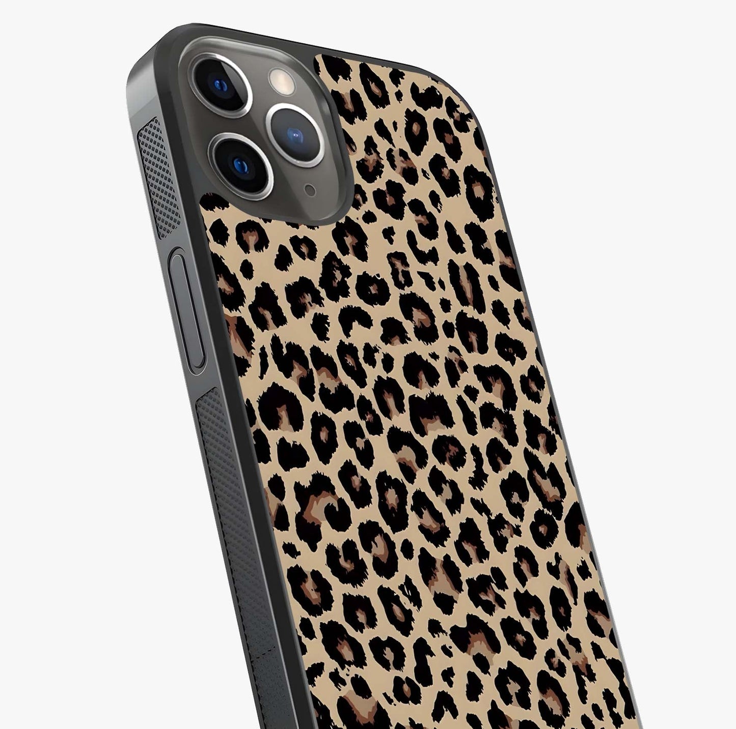 Savage Chic Pattern Glass Case captured at a warm angle highlighting gloss, texture and premium glass finish.