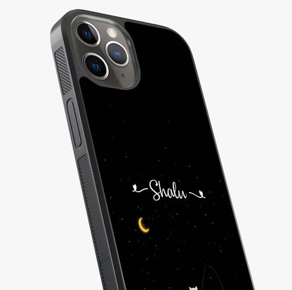 Silent Night Row Glass Case captured at a warm angle highlighting gloss, texture and premium glass finish.
