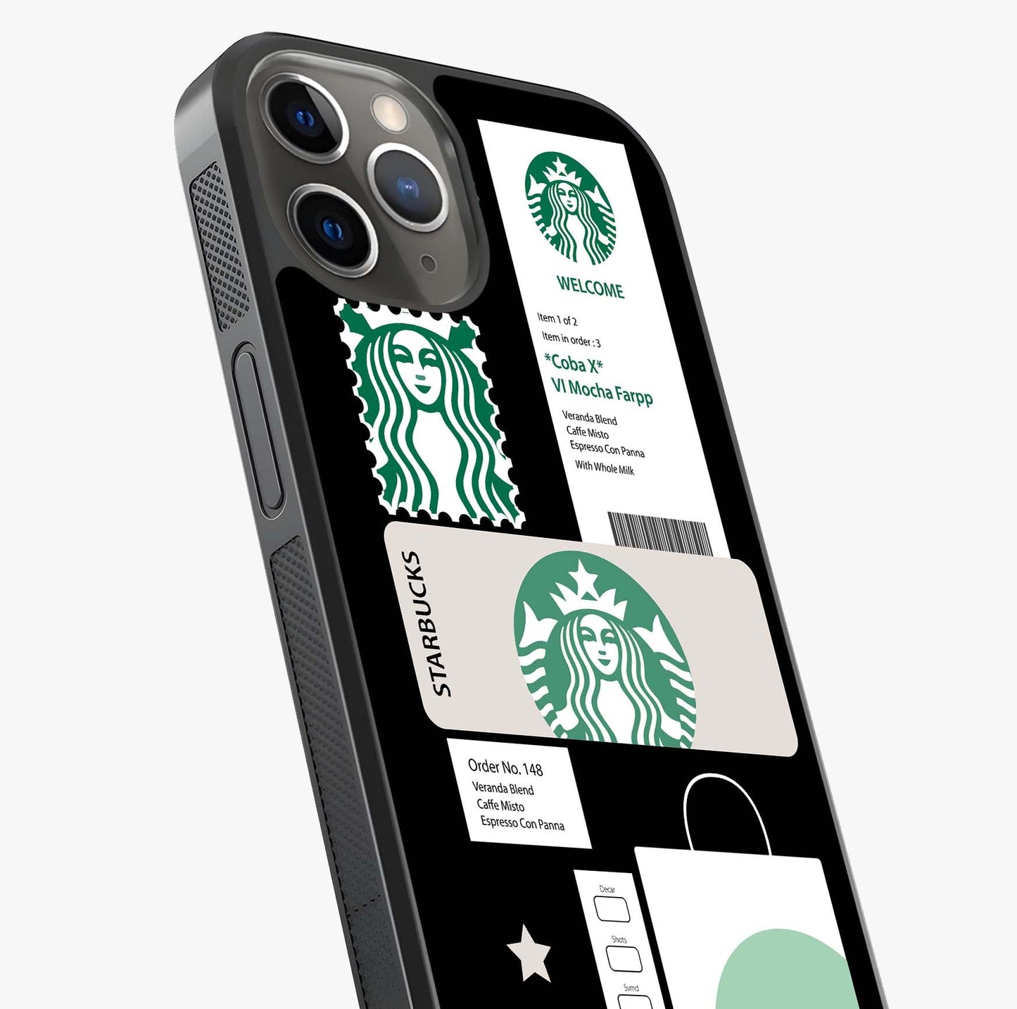 Starbucks Mocha Glass Case captured at a warm angle highlighting gloss, texture and premium glass finish.
