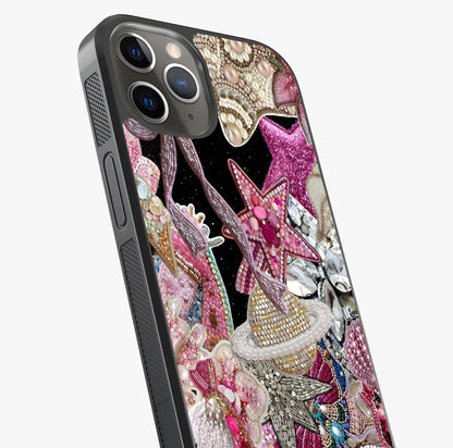 Starlit Jewel Dream Glass Case captured at a warm angle highlighting gloss, texture and premium glass finish.