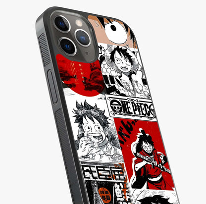 Strawhat Chaos Panels Glass Case captured at a warm angle highlighting gloss, texture and premium glass finish.