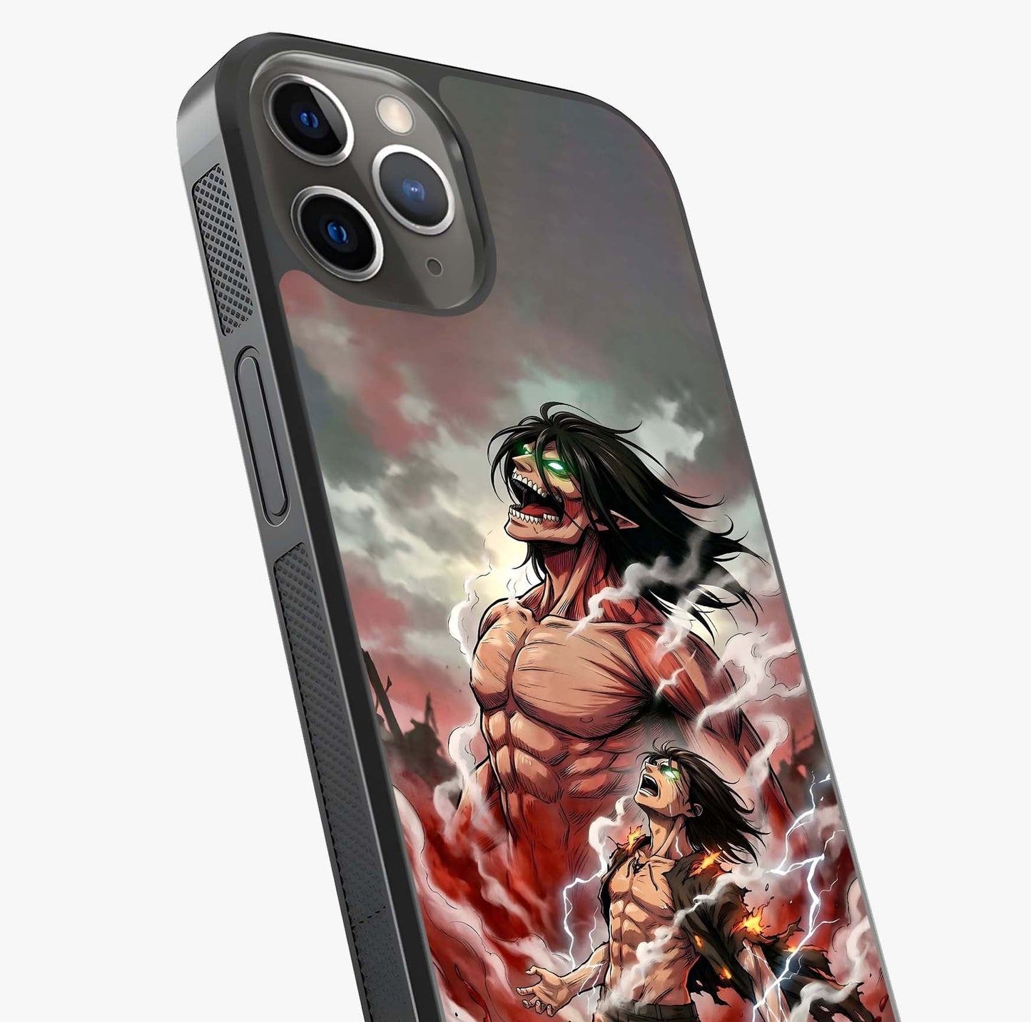 Titan Awakening Fury Glass Case captured at a warm angle highlighting gloss, texture and premium glass finish.