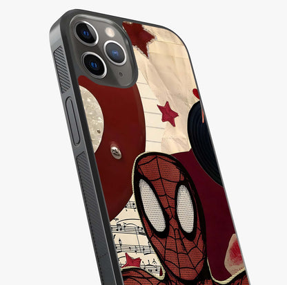 Web Warrior Vibes Glass Case captured at a warm angle highlighting gloss, texture and premium glass finish.