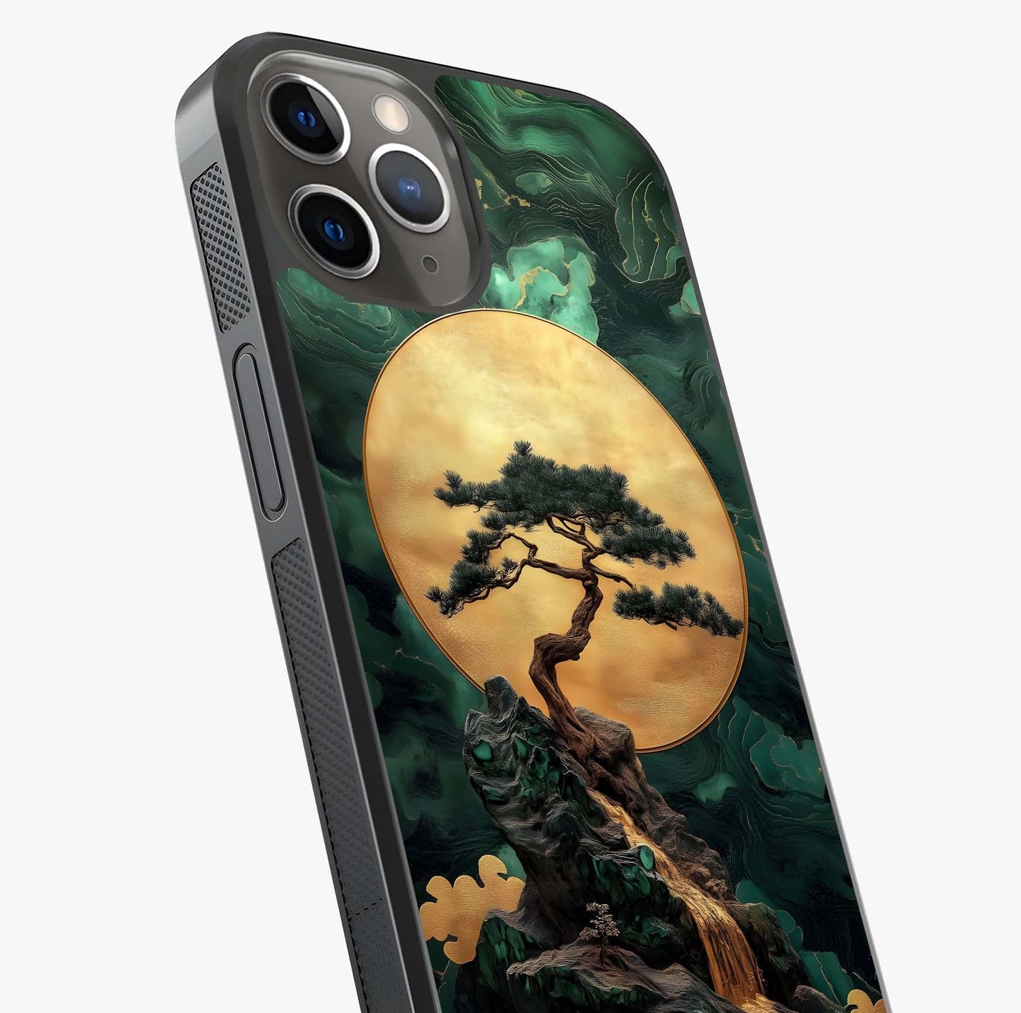 Zen Moon Rise Glass Case captured at a warm angle highlighting gloss, texture and premium glass finish.