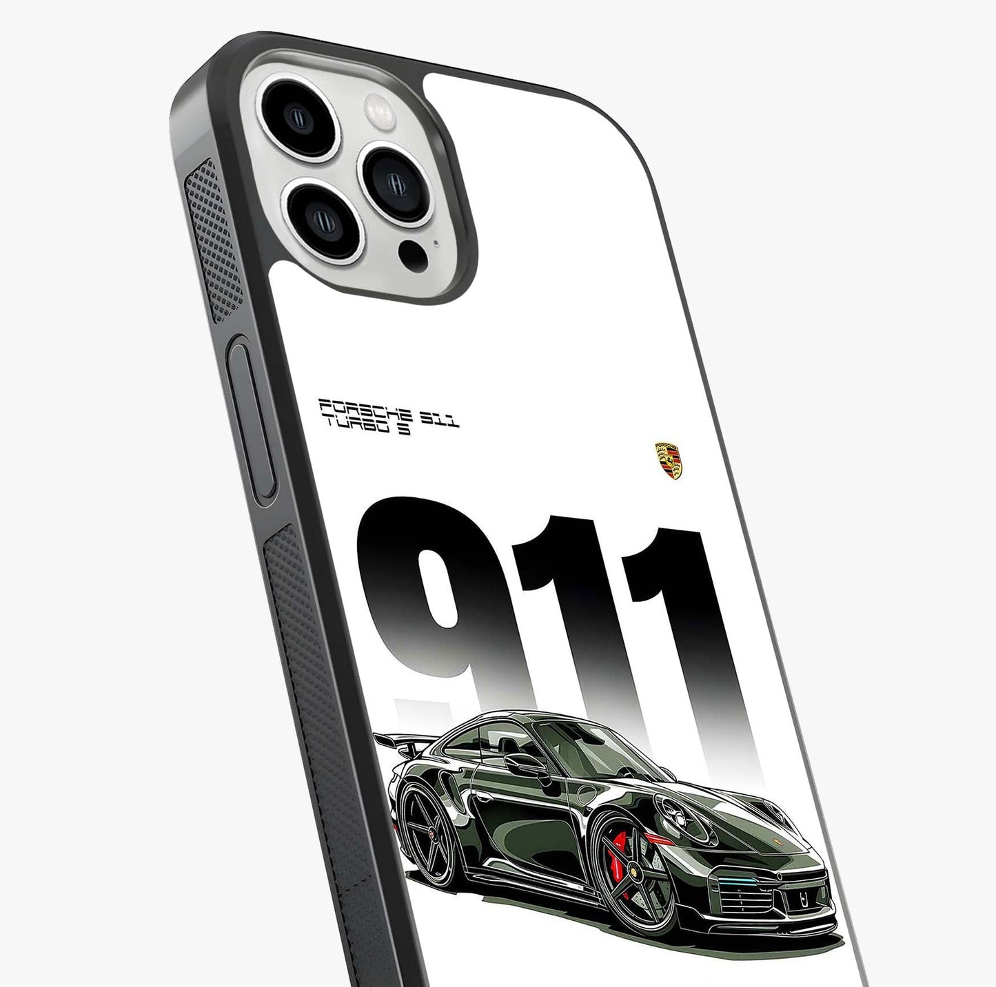 911 Turbo Dominance Glass Case captured at a warm angle highlighting gloss, texture and premium glass finish.