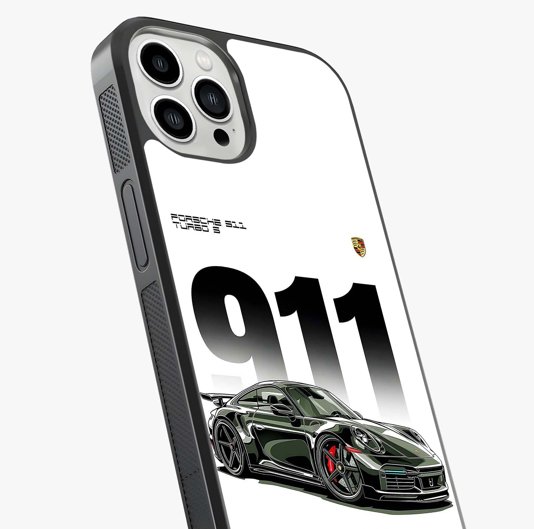 911 Turbo Dominance Glass Case captured at a warm angle highlighting gloss, texture and premium glass finish.