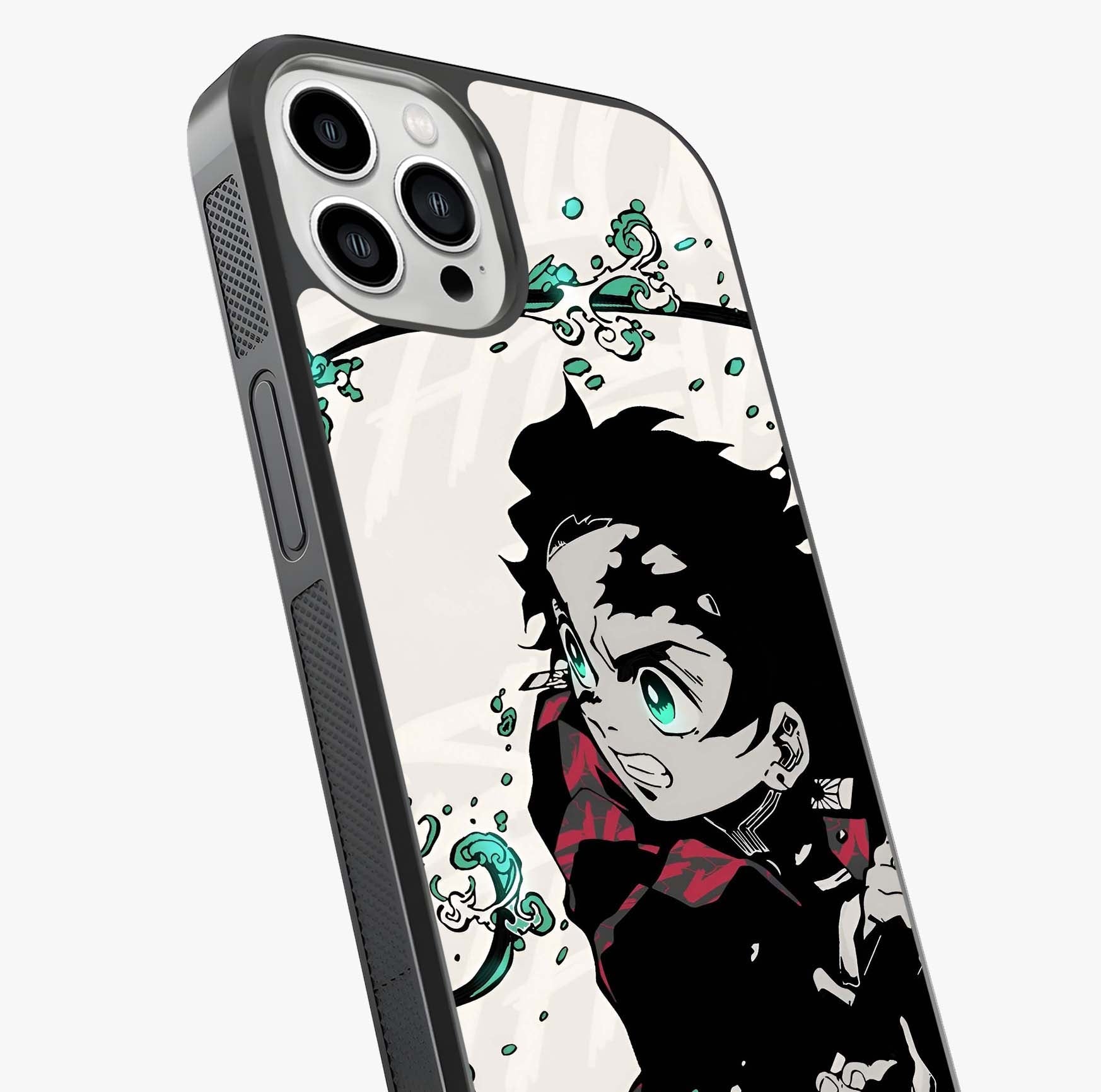 Demon Slayer Glass Case captured at a warm angle highlighting gloss, texture and premium glass finish.