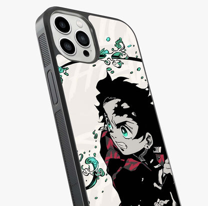 Demon Slayer Glass Case captured at a warm angle highlighting gloss, texture and premium glass finish.