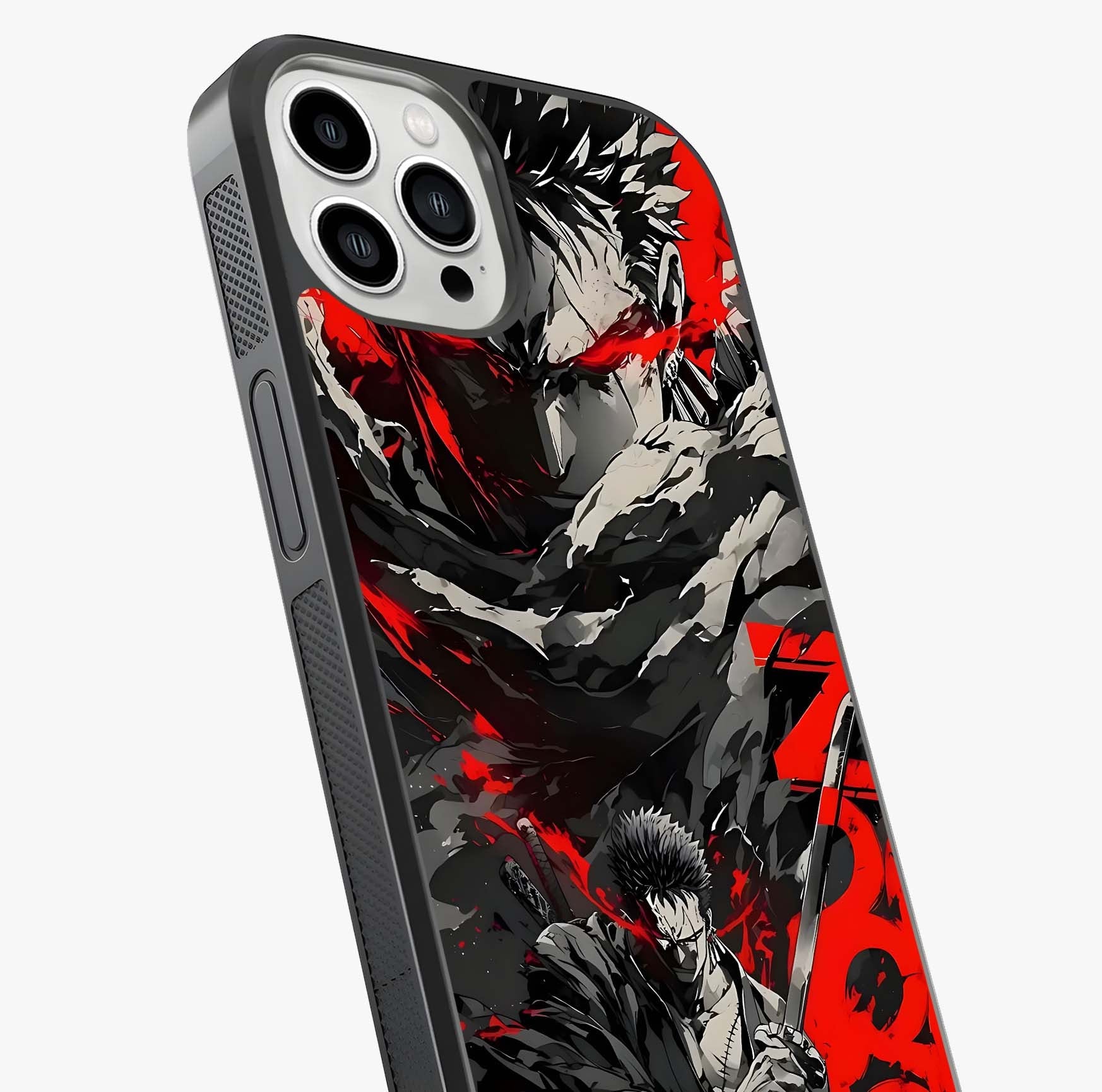 Demon Sword Resolve Glass Case captured at a warm angle highlighting gloss, texture and premium glass finish.