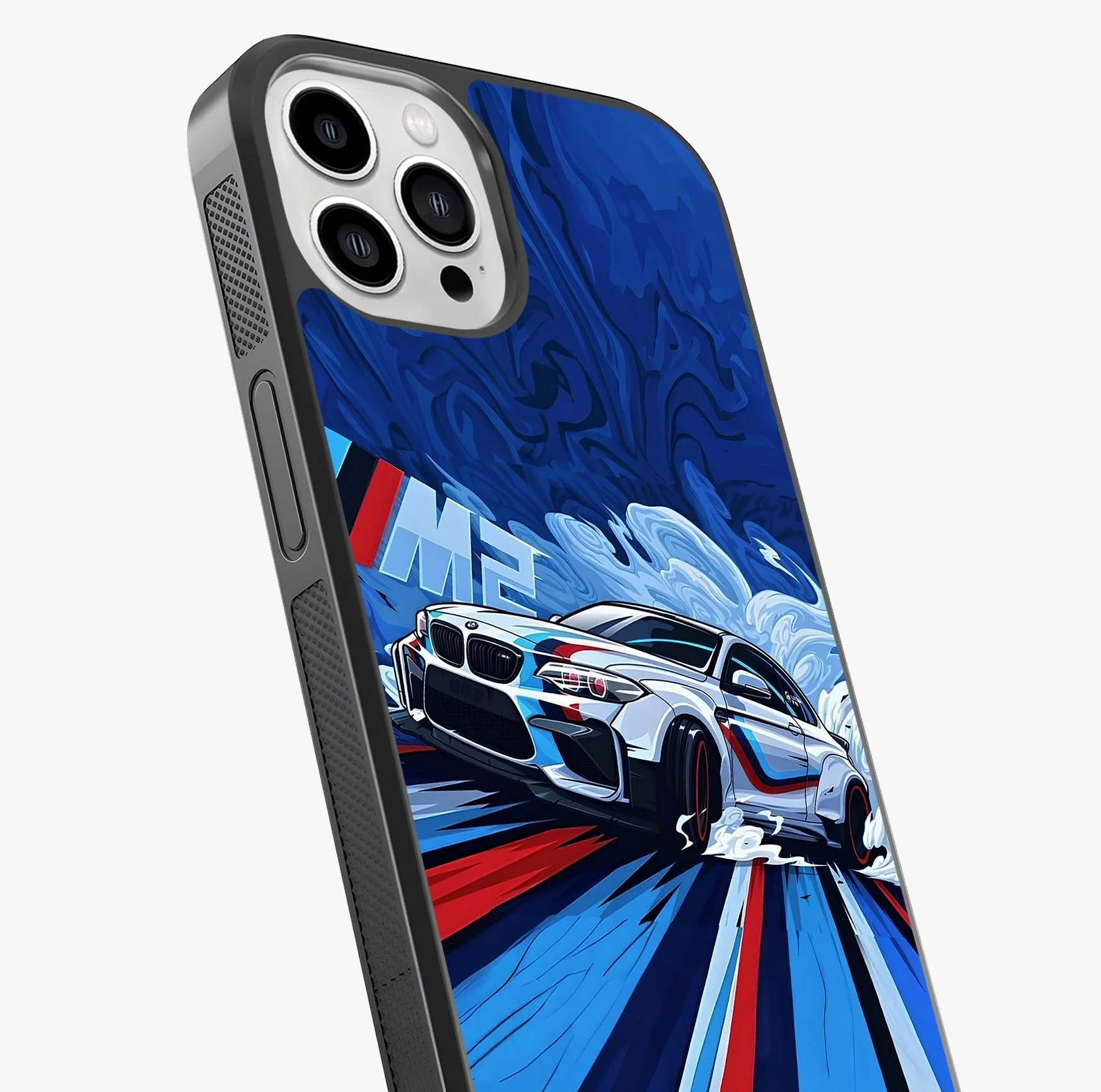 Drift Power Rush Glass Case captured at a warm angle highlighting gloss, texture and premium glass finish.