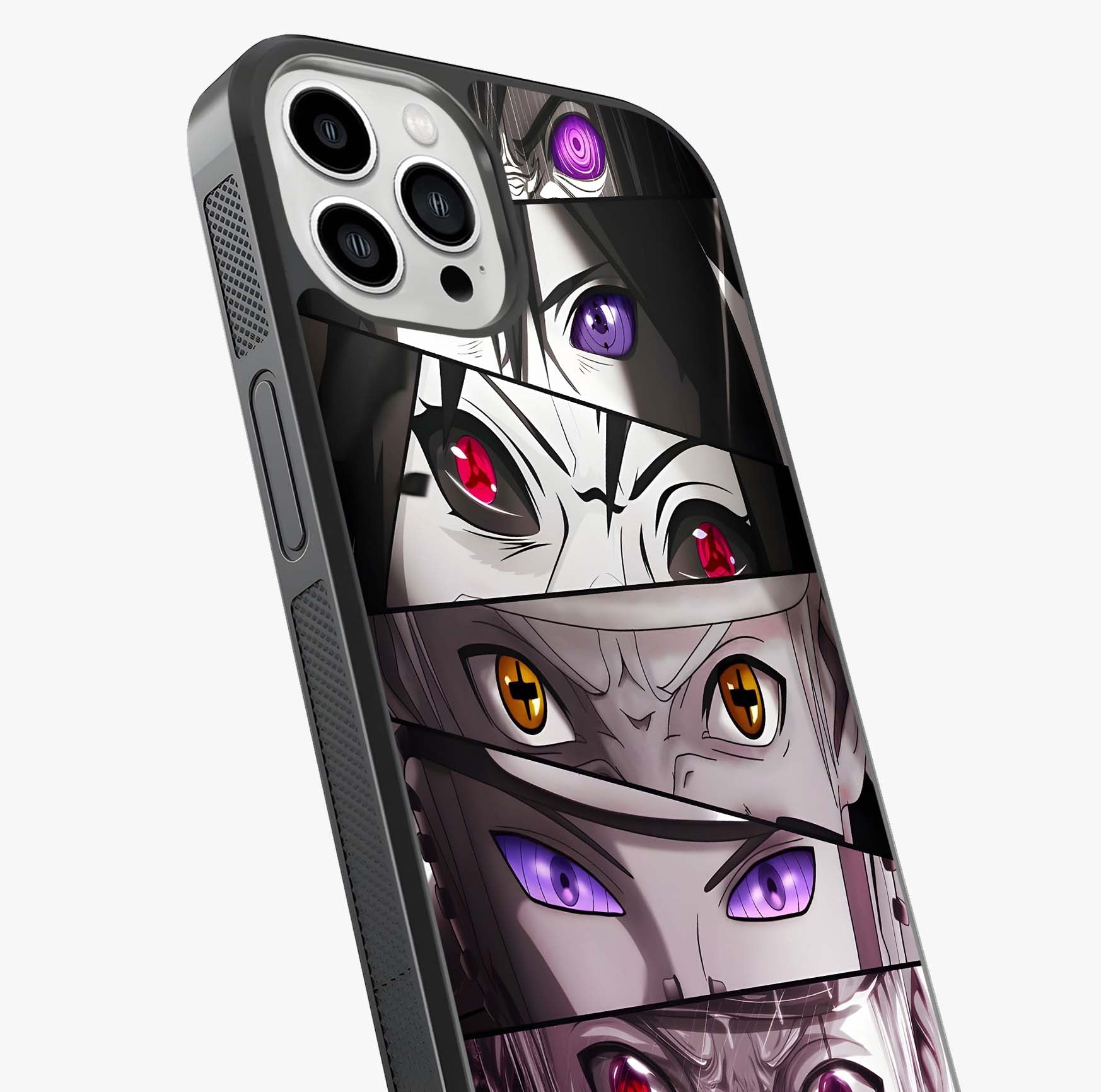 Eyes Of Destiny Glass Case captured at a warm angle highlighting gloss, texture and premium glass finish.